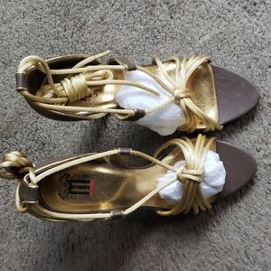 NWOT, Womens Gladiator laced up heels. Size 9.